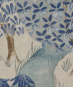 Liberty Interiors Furnishing Fabrics|Furnishing Fabrics^Enchanted Wood Wycombe Linen in Lapis