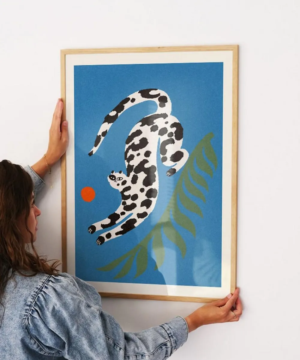PSTR Studio Wall Art|Living Room^Enikő Eged Leopard II Framed Print