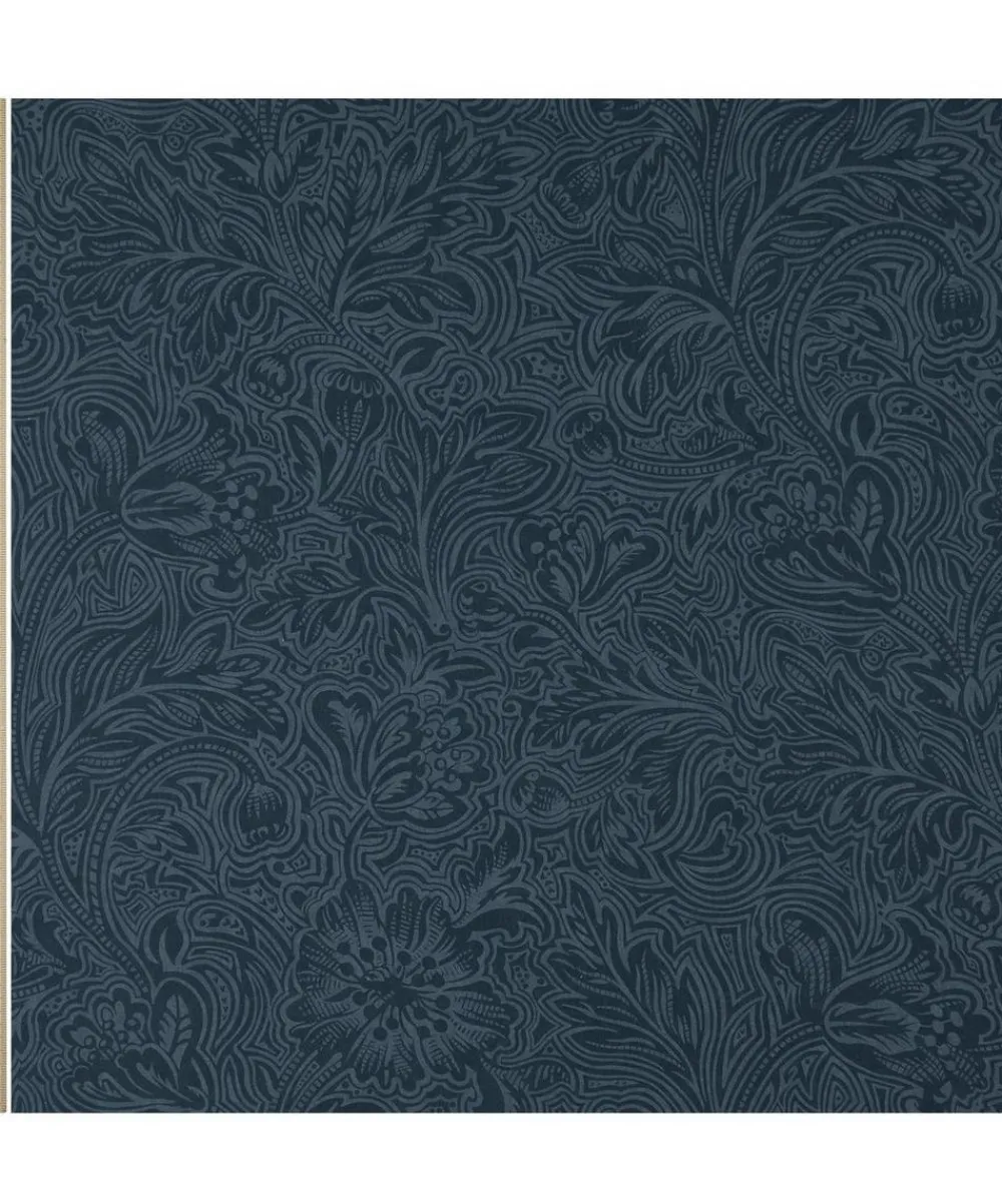 Liberty Fabrics Furnishing Fabrics^Etched Bloom Linen in Ink