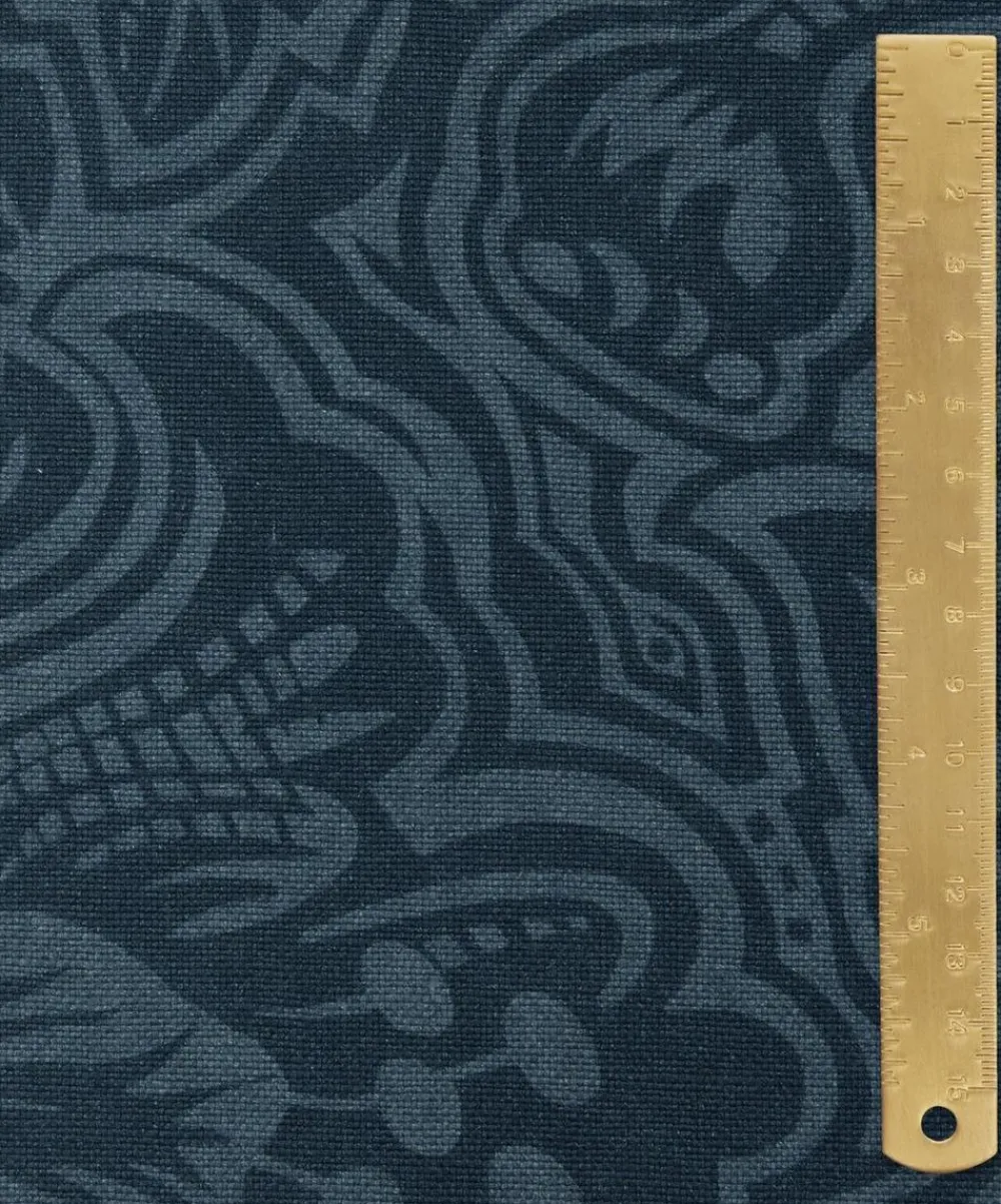 Liberty Fabrics Furnishing Fabrics^Etched Bloom Linen in Ink