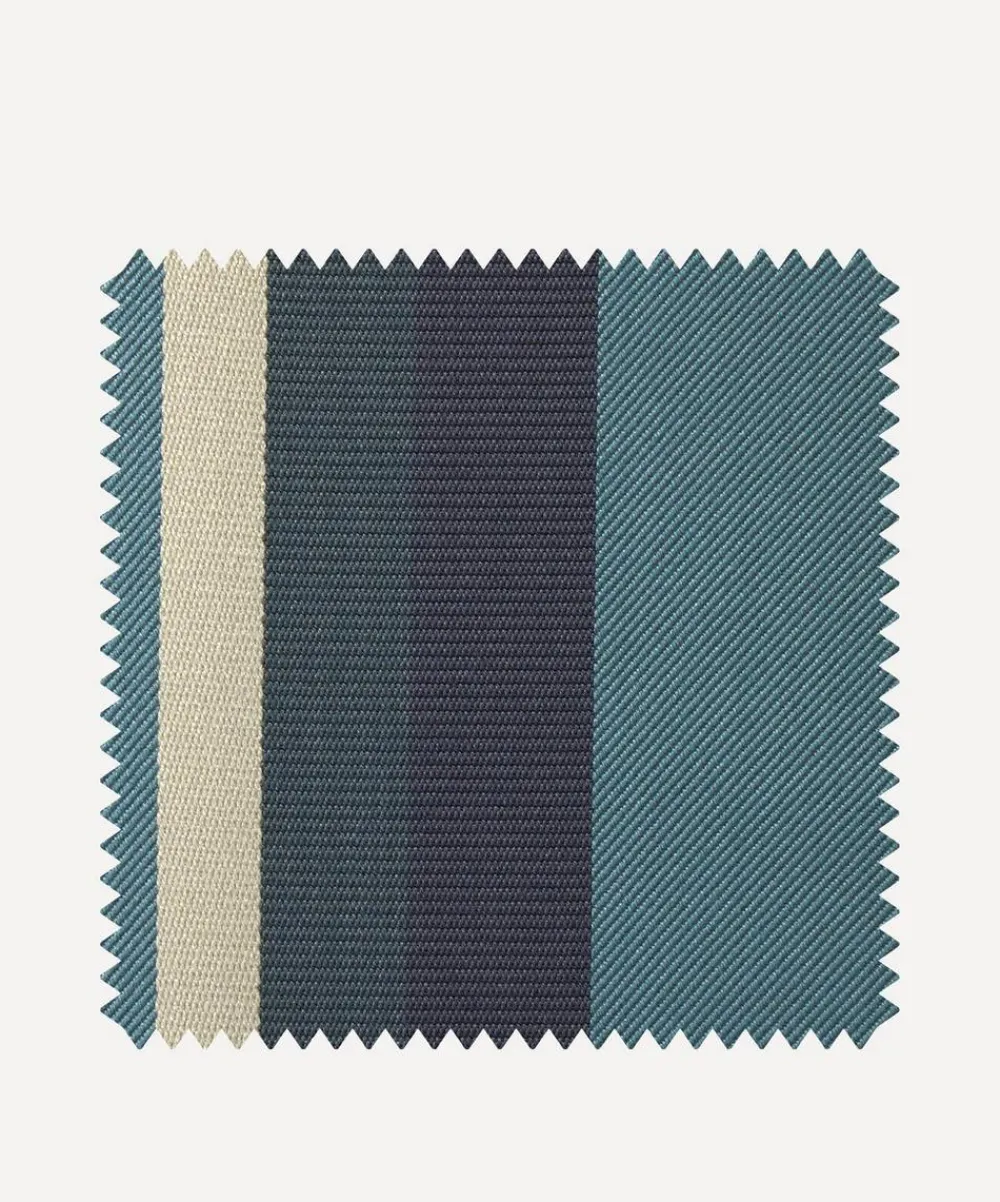 Liberty Interiors Furnishing Fabrics^Fabric Swatch - Arlo Stripe in Lapis
