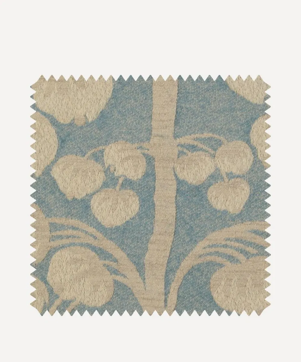 Liberty Interiors Furnishing Fabrics^Fabric Swatch - Berry Tree Weave in Flax Flower