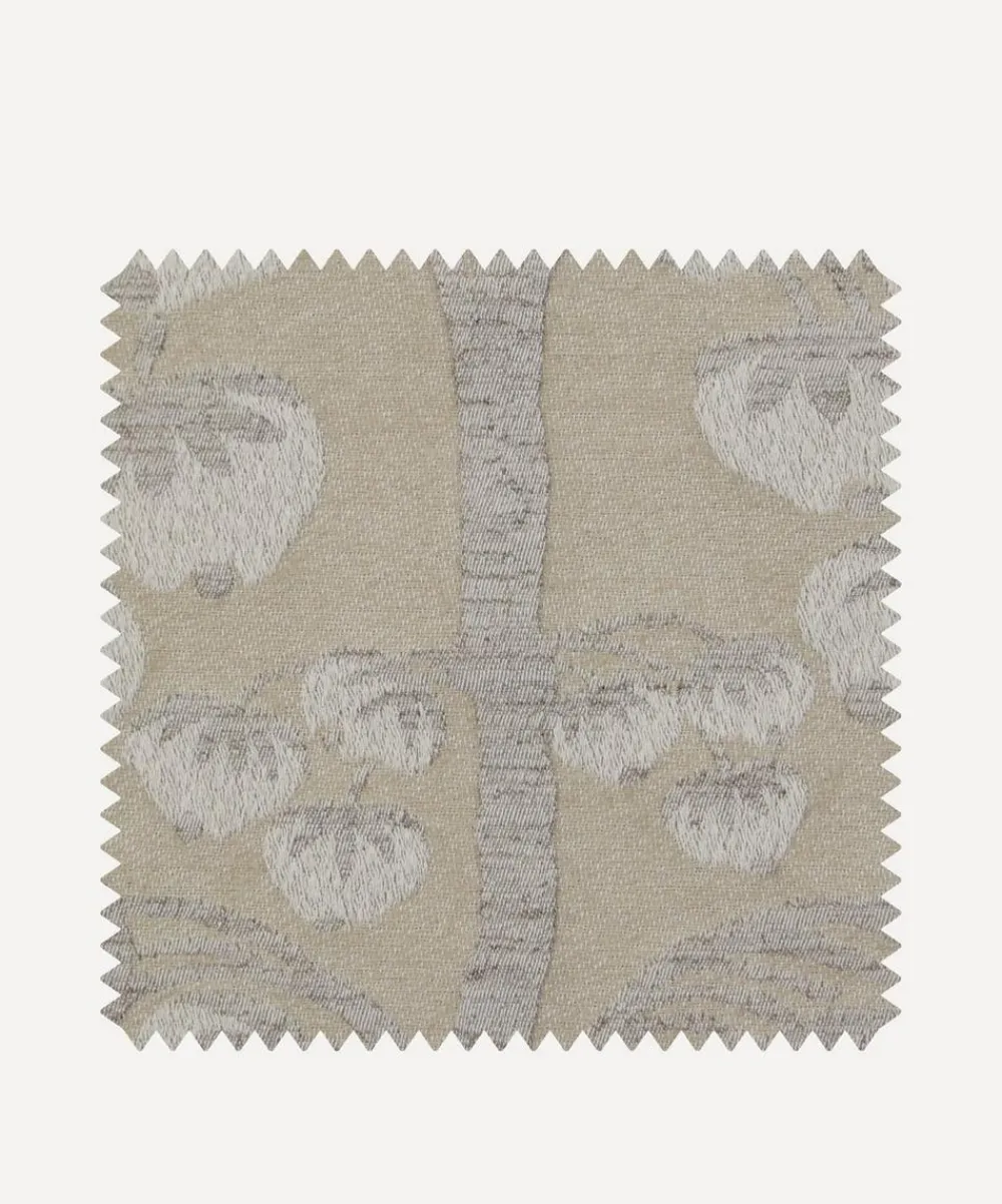 Liberty Interiors Furnishing Fabrics^Fabric Swatch - Berry Tree Weave in Pewter