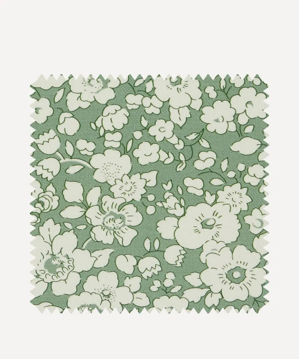 Liberty Interiors Furnishing Fabrics^Fabric Swatch - Betsy Bloom Cotton in Salvia