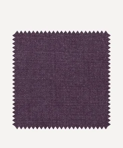 Liberty Interiors Furnishing Fabrics^Fabric Swatch - Brinjal Plain Emberton Linen
