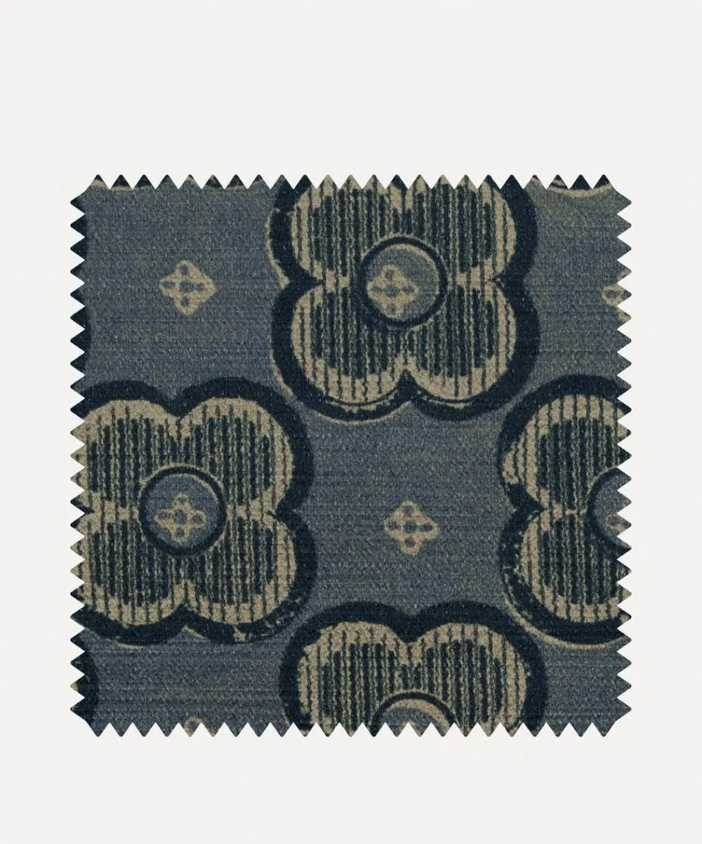 Liberty Interiors Furnishing Fabrics^Fabric Swatch - Clover Club in Flax Flower