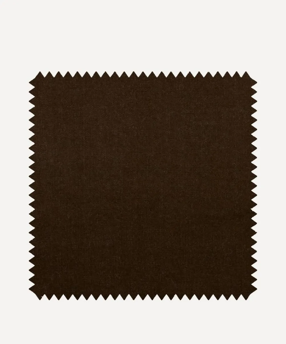 Liberty Interiors Furnishing Fabrics^Fabric Swatch - Cotton Velvet Mole