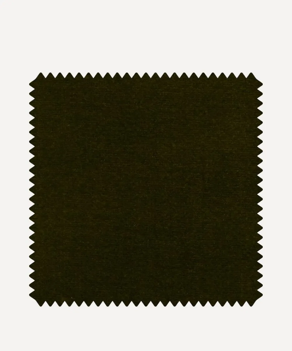 Liberty Interiors Furnishing Fabrics^Fabric Swatch - Cotton Velvet in Moss