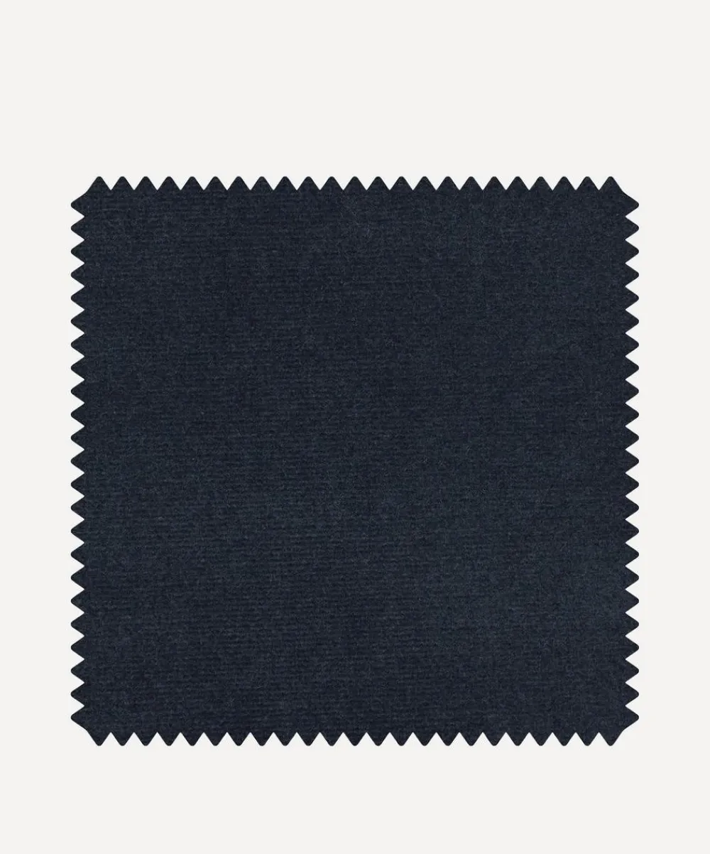 Liberty Interiors Furnishing Fabrics^Fabric Swatch - Cotton Velvet in Ink