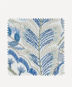 Liberty Interiors Furnishing Fabrics^Fabric Swatch - Cypress Stitch in Lapis