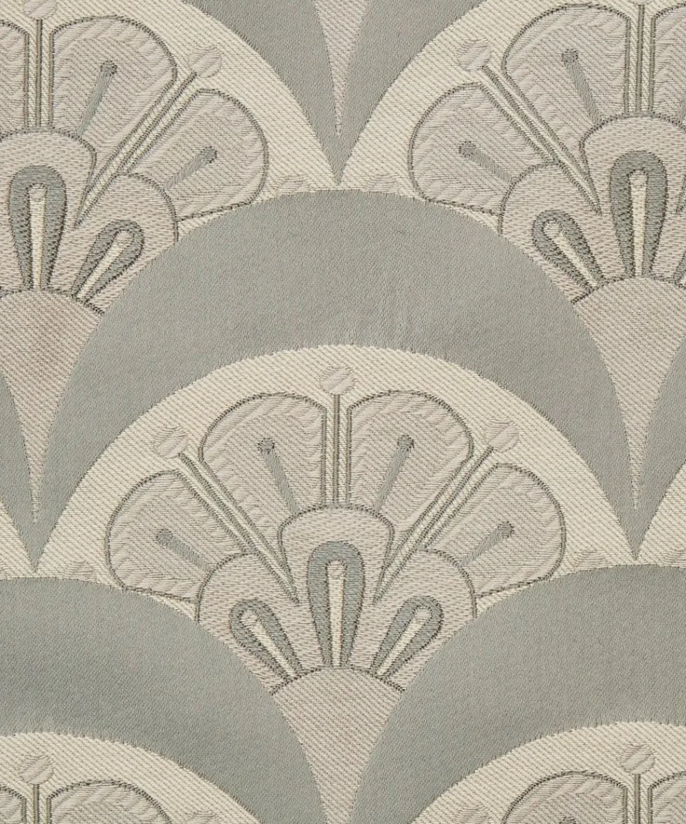 Liberty Interiors Furnishing Fabrics^Fabric Swatch - Deco Scallop Multi Jacquard in Pewter