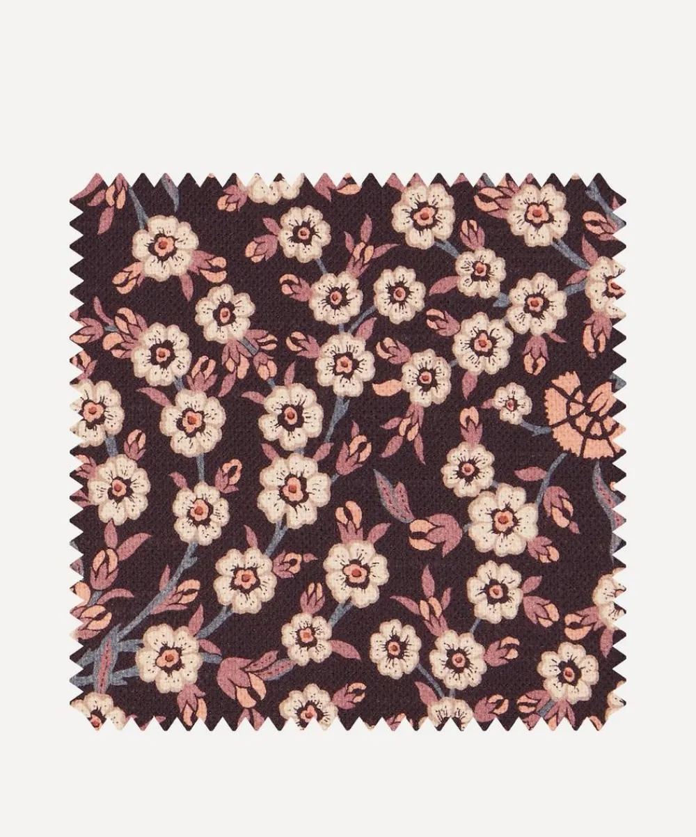 Liberty Interiors Furnishing Fabrics^Fabric Swatch - Empress Vine Cotton in Brinjal