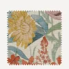 Liberty Interiors Furnishing Fabrics^Fabric Swatch - Faria Flowers Wycombe Linen in Lichen