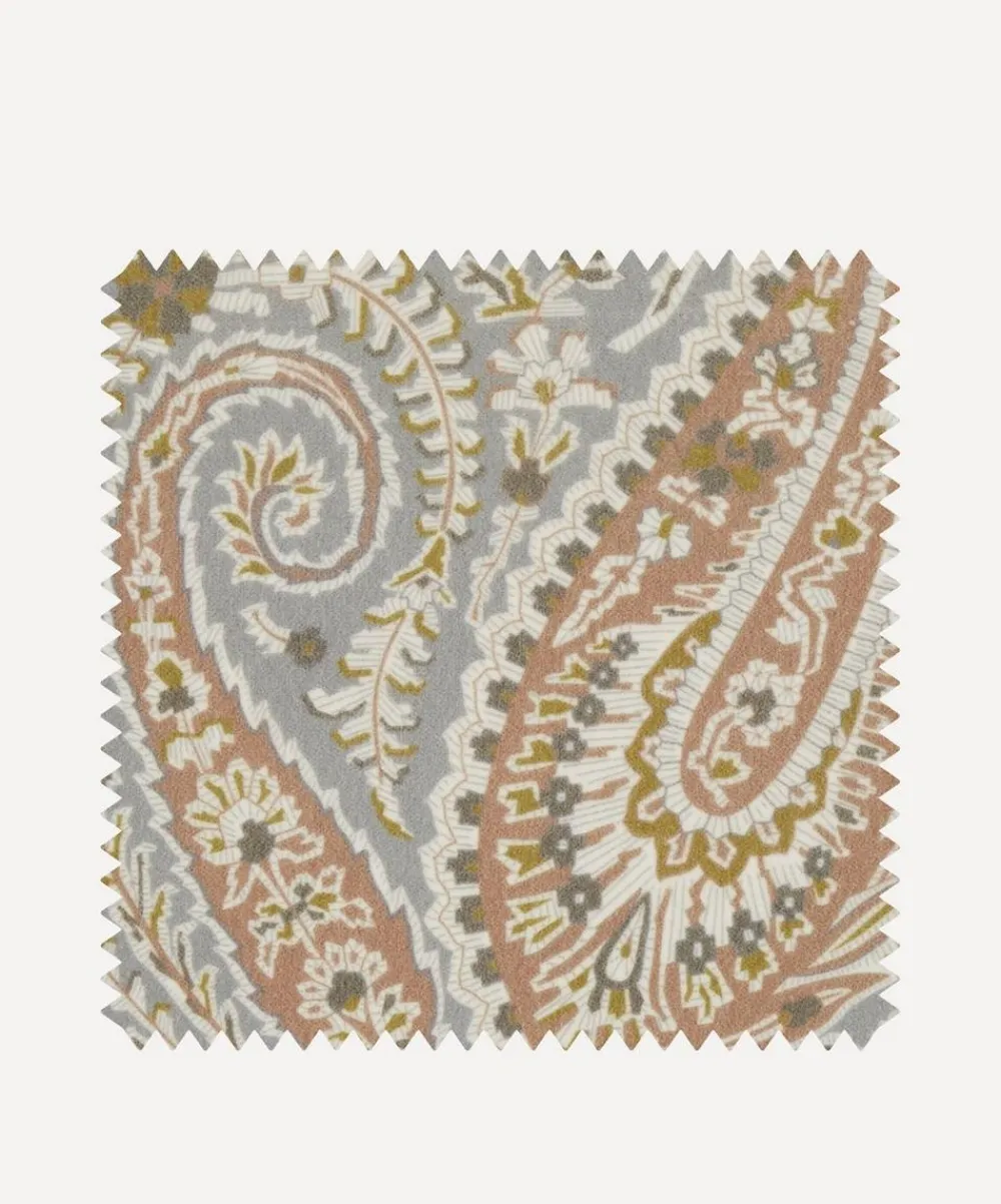 Liberty Interiors Furnishing Fabrics^Fabric Swatch - Felix Raison Cotton Velvet in Pewter