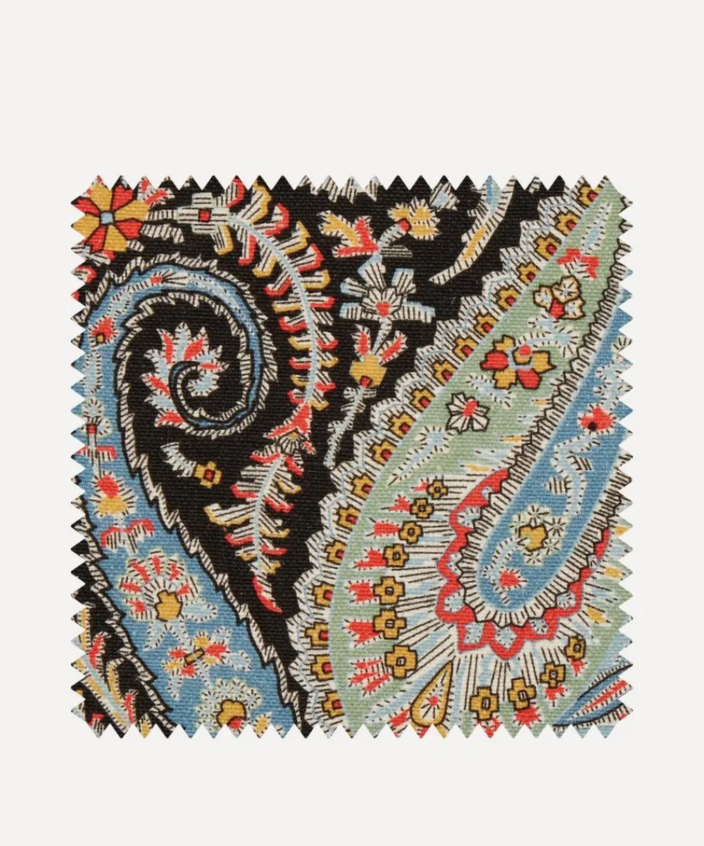 Liberty Interiors Furnishing Fabrics^Fabric Swatch - Felix Raison Emberton Linen in Lichen Dark