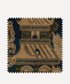 Liberty Interiors Furnishing Fabrics^Fabric Swatch - Floating Pavilion Downley Velvet in Kelp