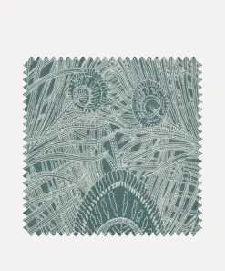 Liberty Interiors Furnishing Fabrics^Fabric Swatch - Hebe Marlowe Linen in Lichen Robin’s Egg