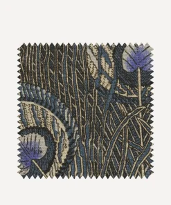 Liberty Interiors Furnishing Fabrics^Fabric Swatch - Hera Feather Ladbroke Linen in Lapis