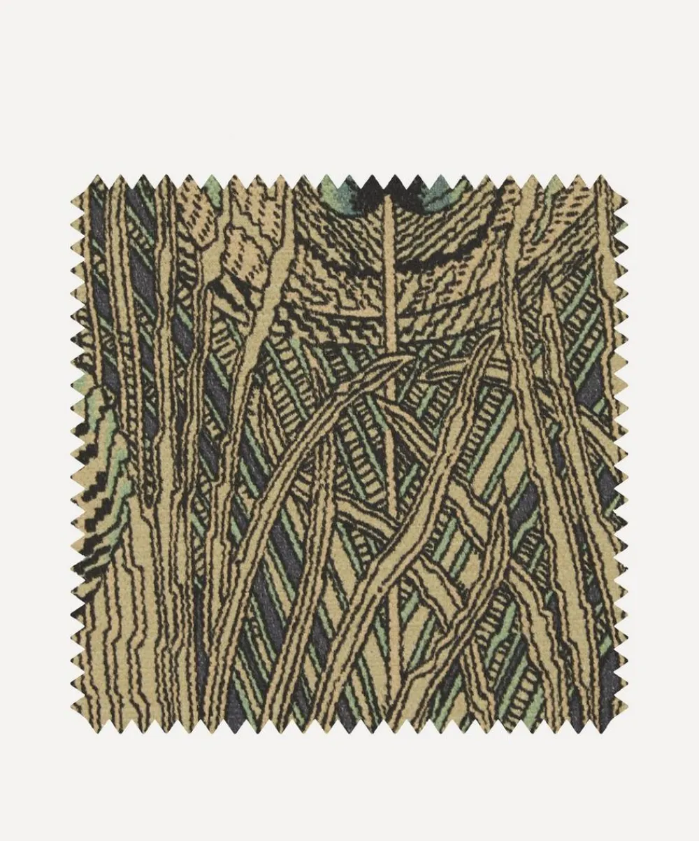 Liberty Interiors Furnishing Fabrics^Fabric Swatch - Hera Feather Vintage Velvet in Jade