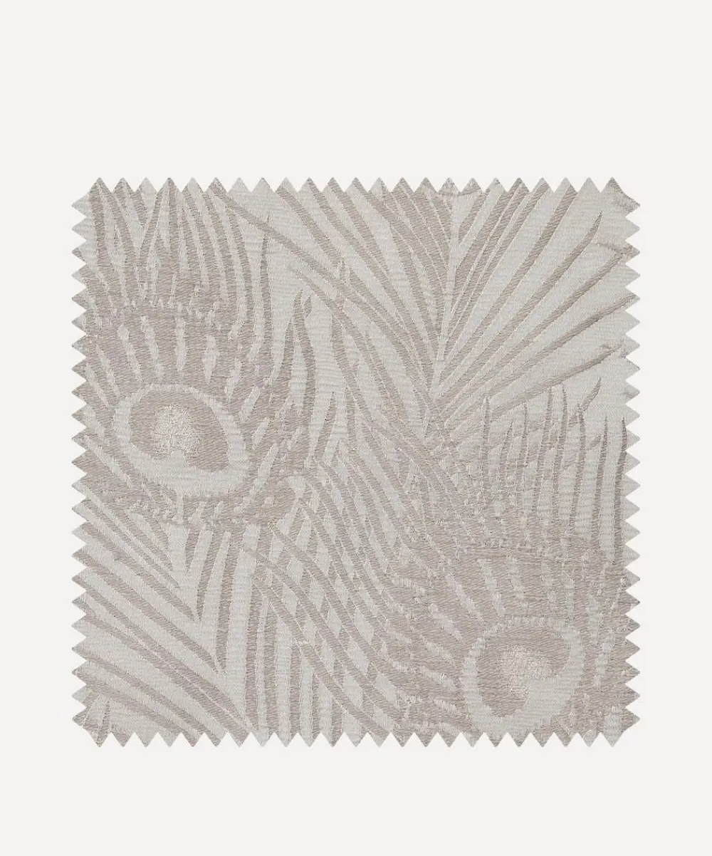 Liberty Interiors Furnishing Fabrics^Fabric Swatch - Hera Plume Dyed Jacquard in Pewter