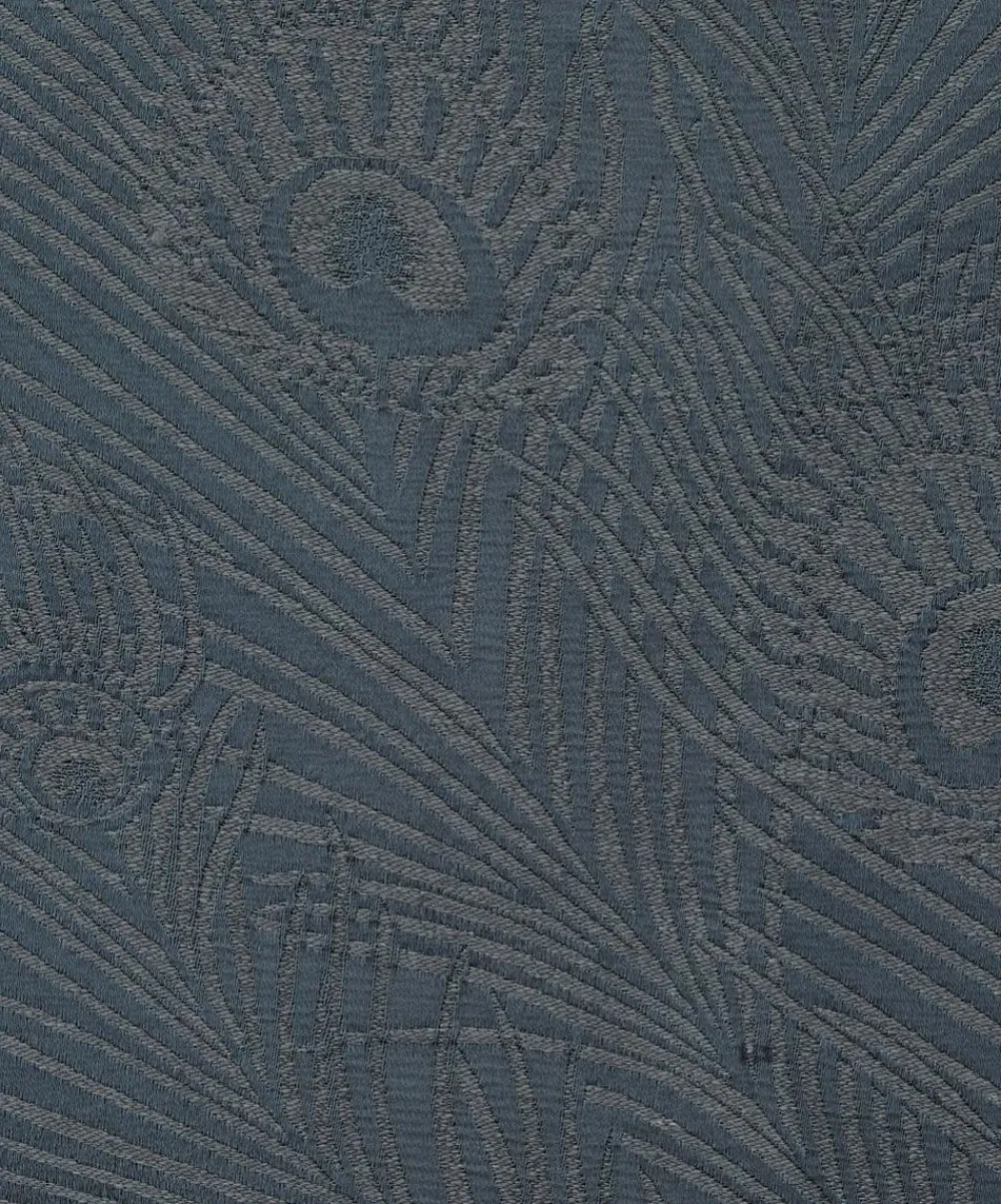 Liberty Interiors Furnishing Fabrics^Fabric Swatch - Hera Plume Dyed Jacquard in Pewter Blue