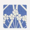 Liberty Interiors Furnishing Fabrics^Fabric Swatch - Ianthe Bloom Stencil Chiltern Linen in Lapis