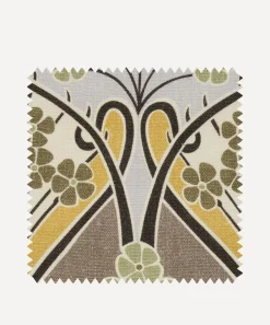 Liberty Interiors Furnishing Fabrics^Fabric Swatch - Ianthe Bloom Multi Ladbroke Linen in Dragonfly