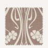 Liberty Interiors Furnishing Fabrics^Fabric Swatch - Ianthe Bloom Stencil Chiltern Linen in Lacquer