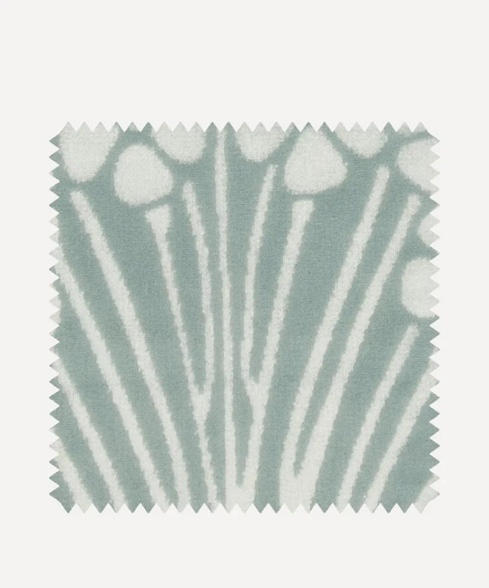 Liberty Interiors Furnishing Fabrics^Fabric Swatch - Ianthe Velvet in Robin’s Egg