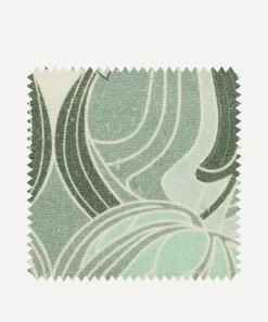 Liberty Interiors Furnishing Fabrics^Fabric Swatch - Katherine Nouveau Emberton Linen in Jade