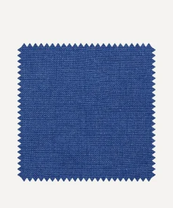 Liberty Interiors Furnishing Fabrics^Fabric Swatch - Lapis Plain Emberton Linen