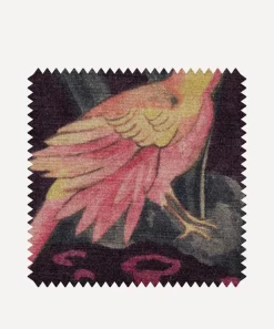 Liberty Interiors Furnishing Fabrics^Fabric Swatch - Lotus Garden Downley Velvet in Brinjal