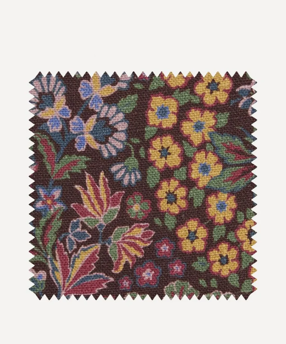 Liberty Interiors Furnishing Fabrics^Fabric Swatch - Marquess Garden Ladbroke Linen in Dragonfly