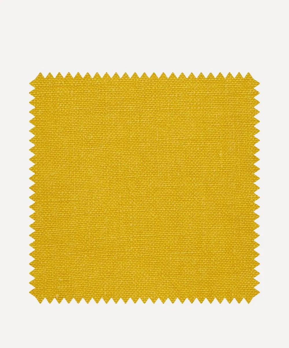 Liberty Interiors Furnishing Fabrics^Fabric Swatch - Mustard Plain Emberton Linen