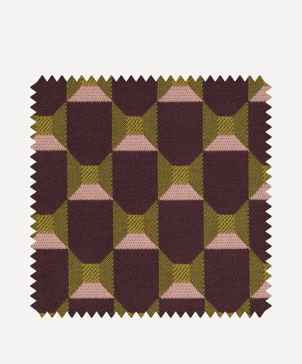 Liberty Interiors Furnishing Fabrics^Fabric Swatch - Obi Check in Brinjal