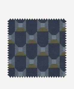 Liberty Interiors Furnishing Fabrics^Fabric Swatch - Obi Check in Smalt Blue