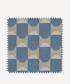 Liberty Interiors Furnishing Fabrics^Fabric Swatch - Obi Check in Flax Flower