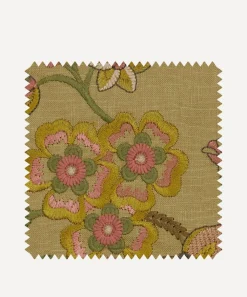 Liberty Interiors Furnishing Fabrics^Fabric Swatch - Palampore Embroidery in Lacquer