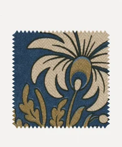 Liberty Interiors Furnishing Fabrics^Fabric Swatch - Palm Parade Linen in Ink