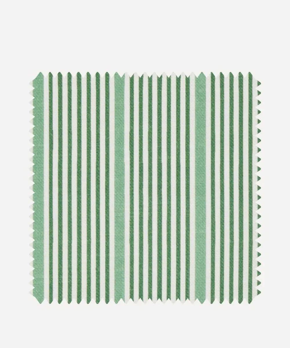 Liberty Interiors Furnishing Fabrics^Fabric Swatch - Park Stripe Cotton in Purslane