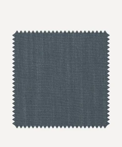 Liberty Interiors Furnishing Fabrics^Fabric Swatch - Plain Lustre Linen in Pewter Blue