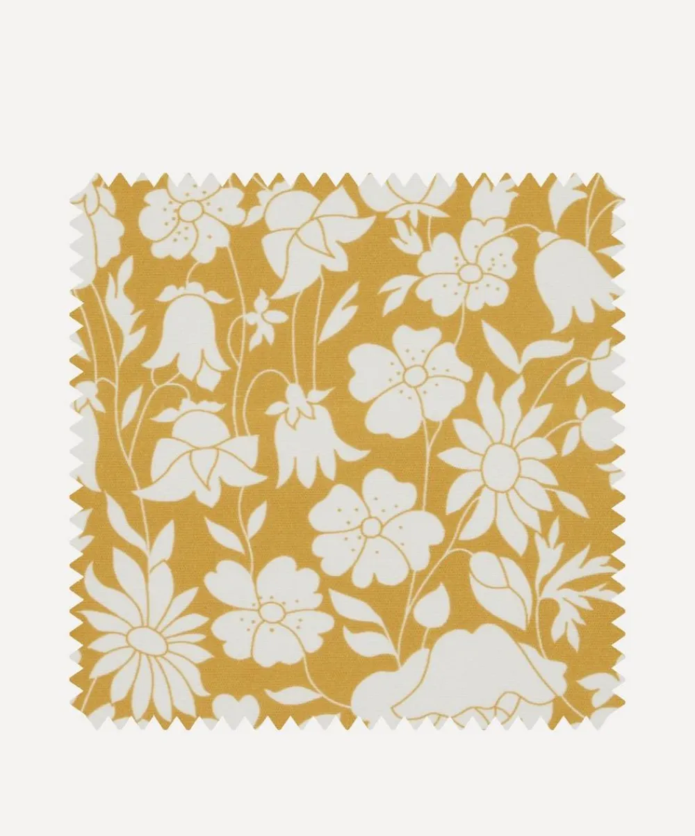 Liberty Interiors Furnishing Fabrics^Fabric Swatch - Poppy Grace Cotton in Yarrow