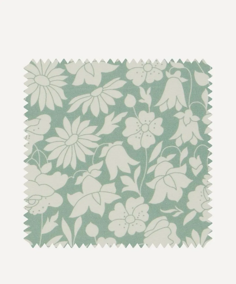 Liberty Interiors Furnishing Fabrics^Fabric Swatch - Poppy Grace Cotton in Salvia