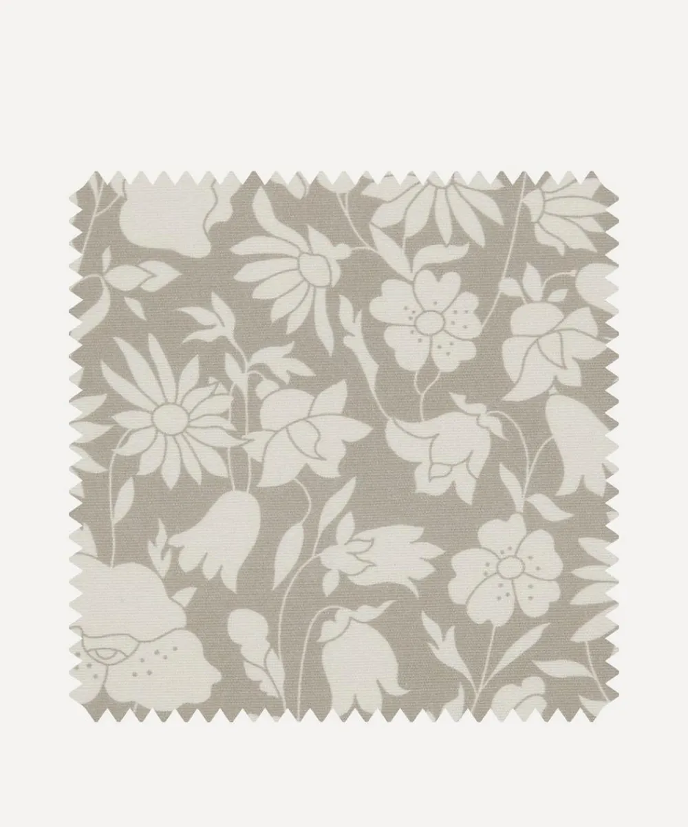 Liberty Interiors Furnishing Fabrics^Fabric Swatch - Poppy Grace Cotton in Flax