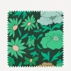 Liberty Interiors Furnishing Fabrics^Fabric Swatch - Poppy Meadowfield Cotton Sateen in Jade