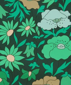 Liberty Interiors Furnishing Fabrics^Fabric Swatch - Poppy Meadowfield Cotton Sateen in Jade