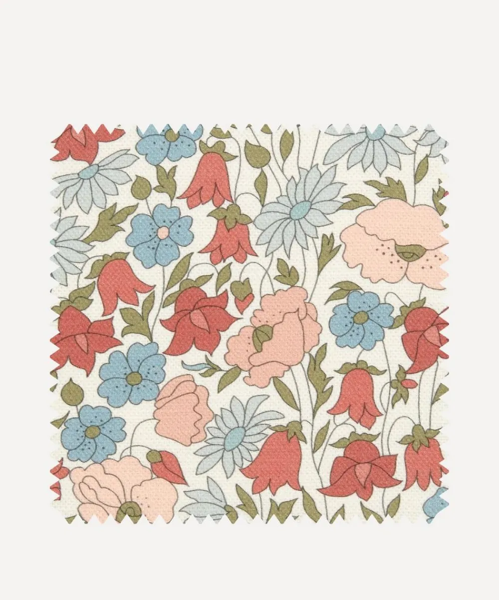 Liberty Interiors Furnishing Fabrics^Fabric Swatch - Poppy Meadowfield Cotton in Lacquer