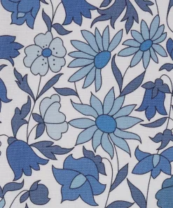 Liberty Interiors Furnishing Fabrics^Fabric Swatch - Poppy Meadowfield Landsdowne Linen in Lapis