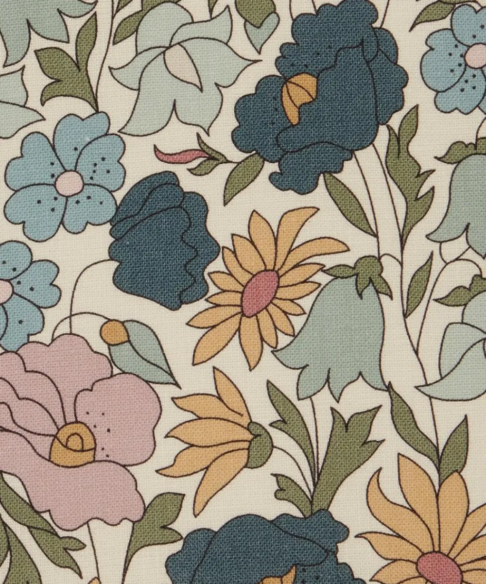 Liberty Interiors Furnishing Fabrics^Fabric Swatch - Poppy Meadowfield Landsdowne Linen in Lichen