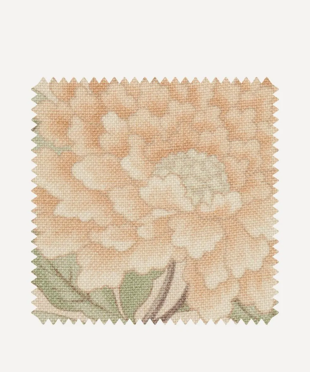 Liberty Interiors Furnishing Fabrics^Fabric Swatch - Porcelain Trail Guro Linen in Ointment